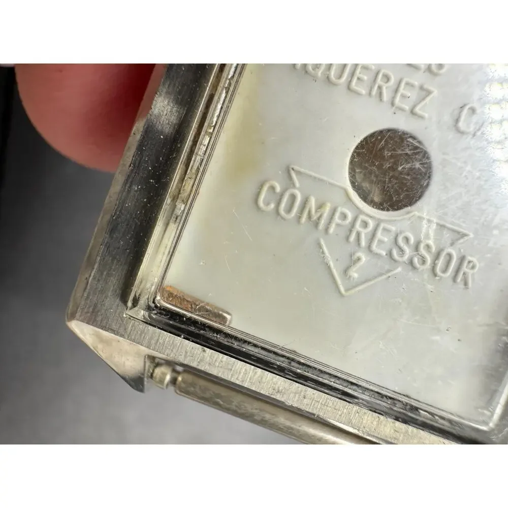 Vintage Piquerez Compressor Stainless Steel Watch Case For Parts/Repairs
